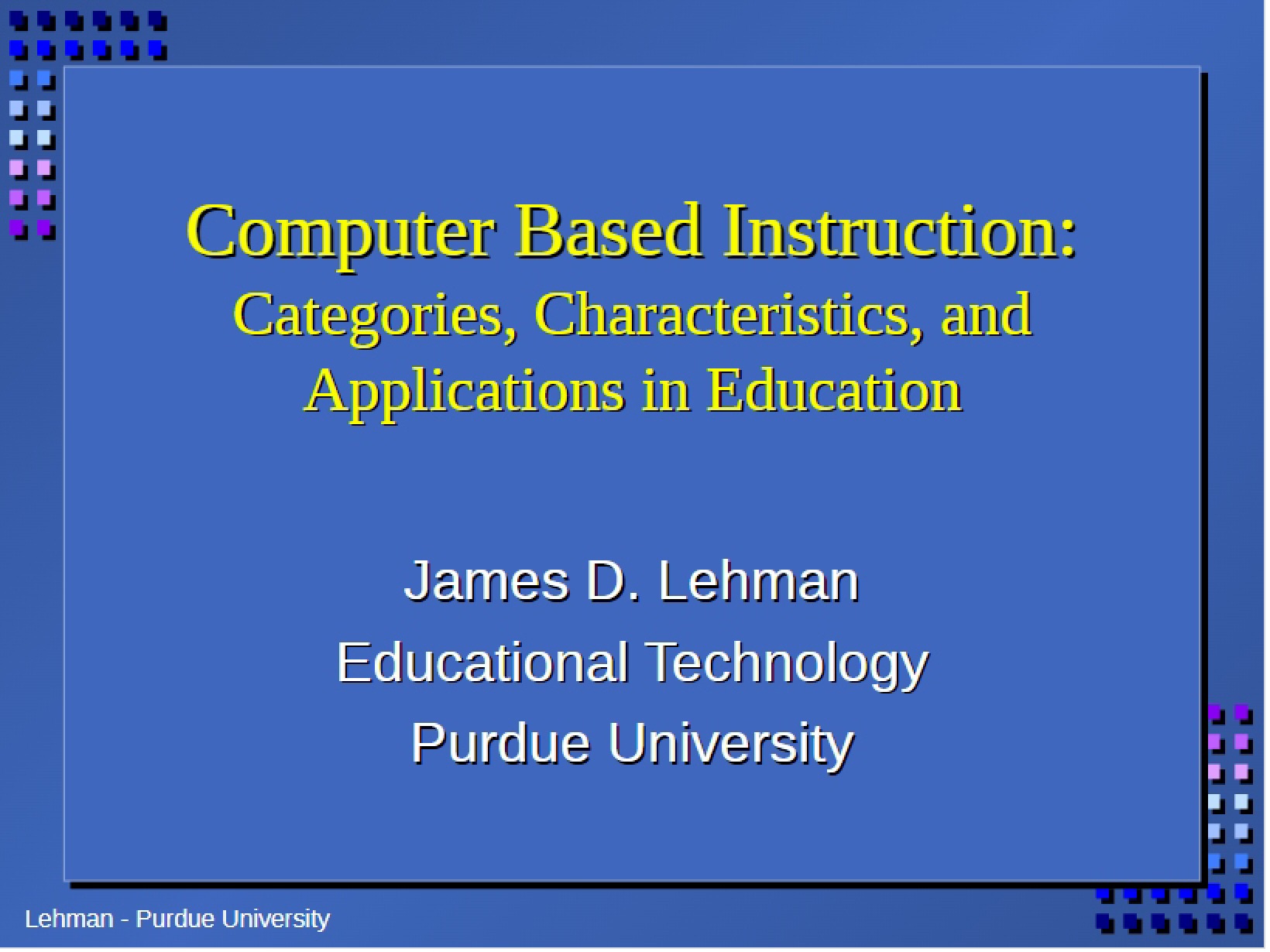 Instruction Using Computers
