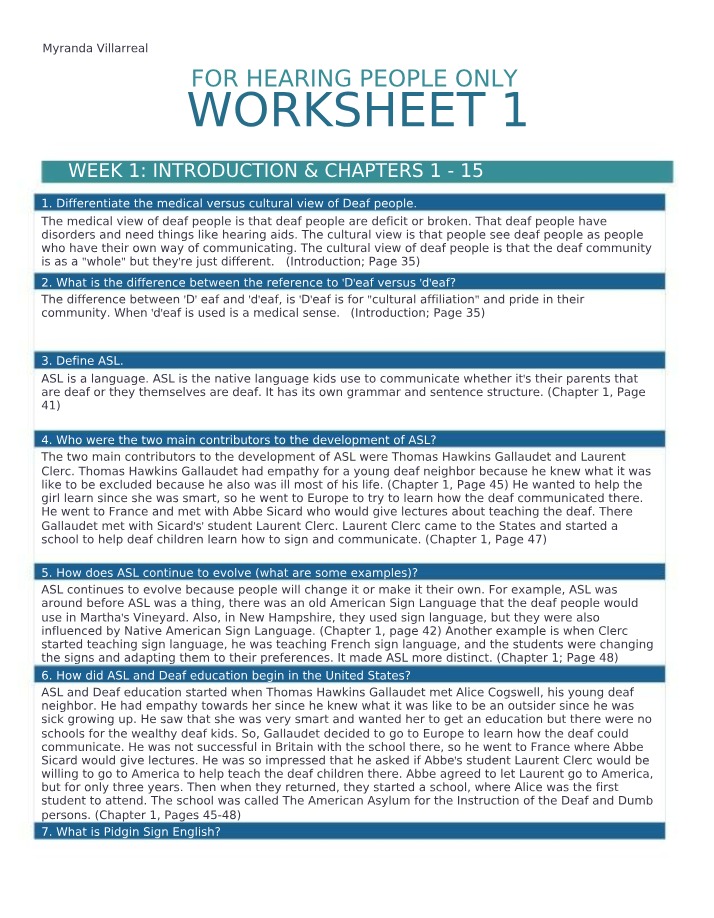 ASLI3323 Worksheet 1