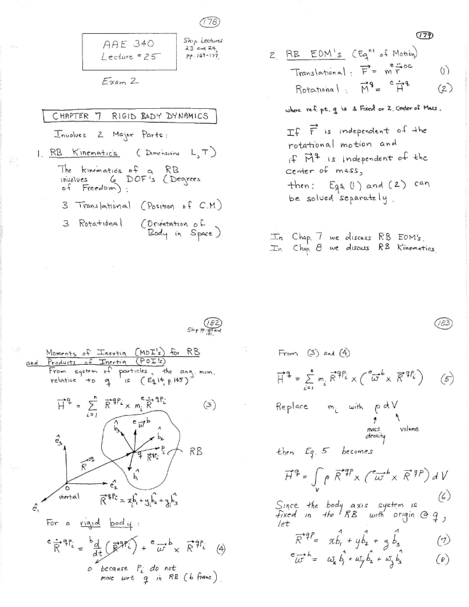 Lectures Twenty-Five through Thirty