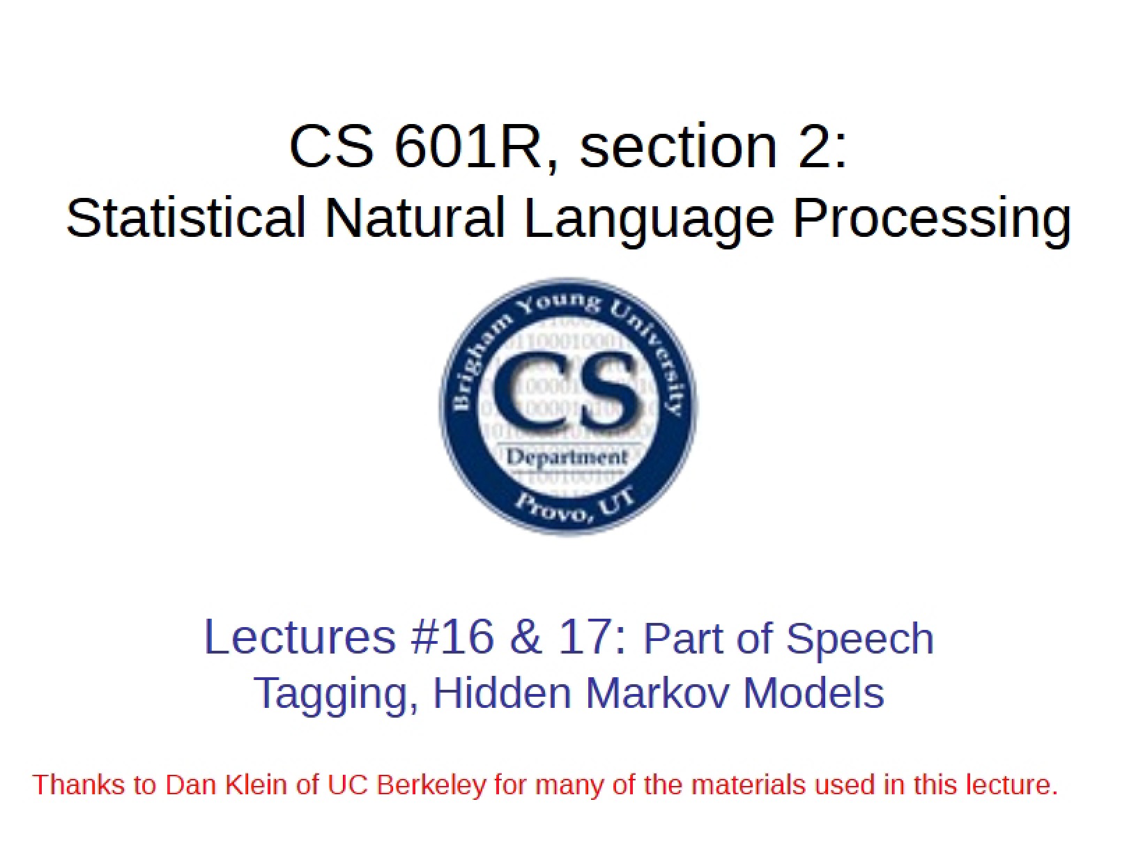 Natural Language Processing (Statistical)