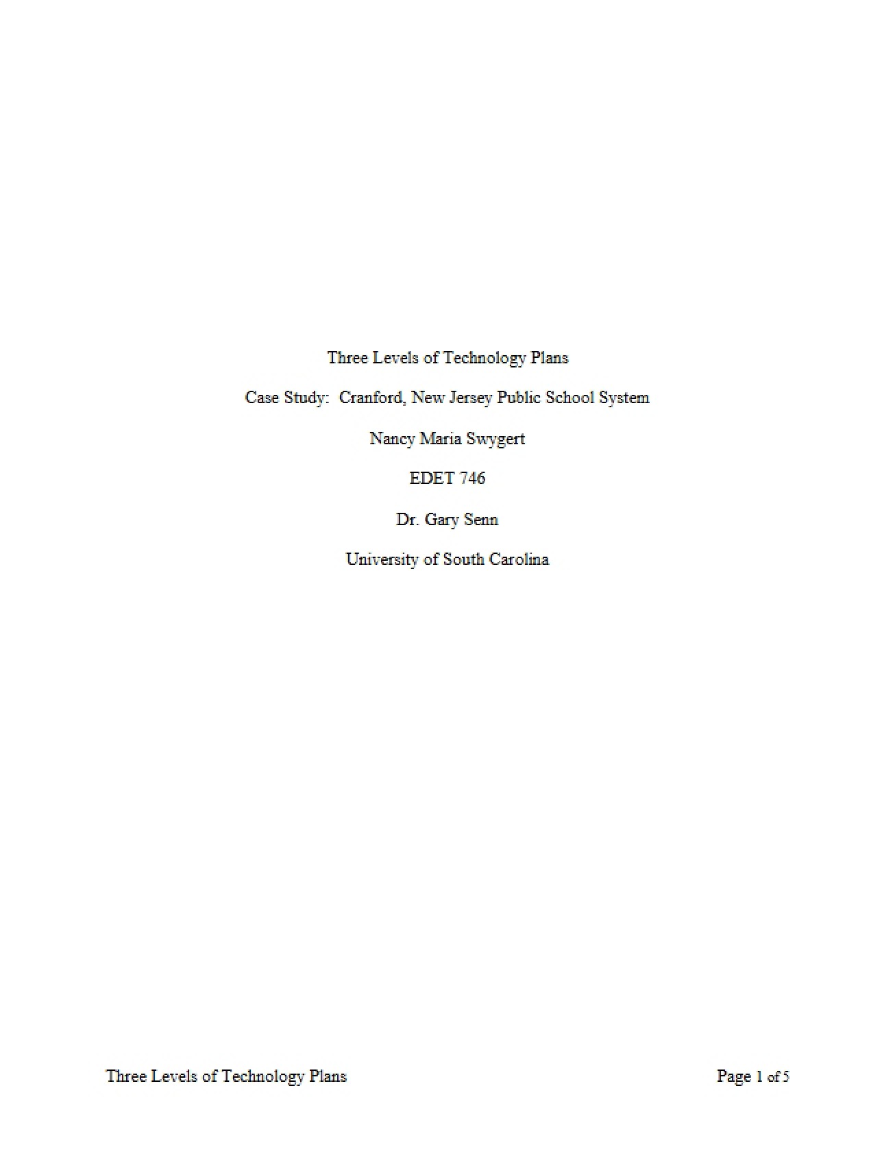 Tech Plan (Swygert)