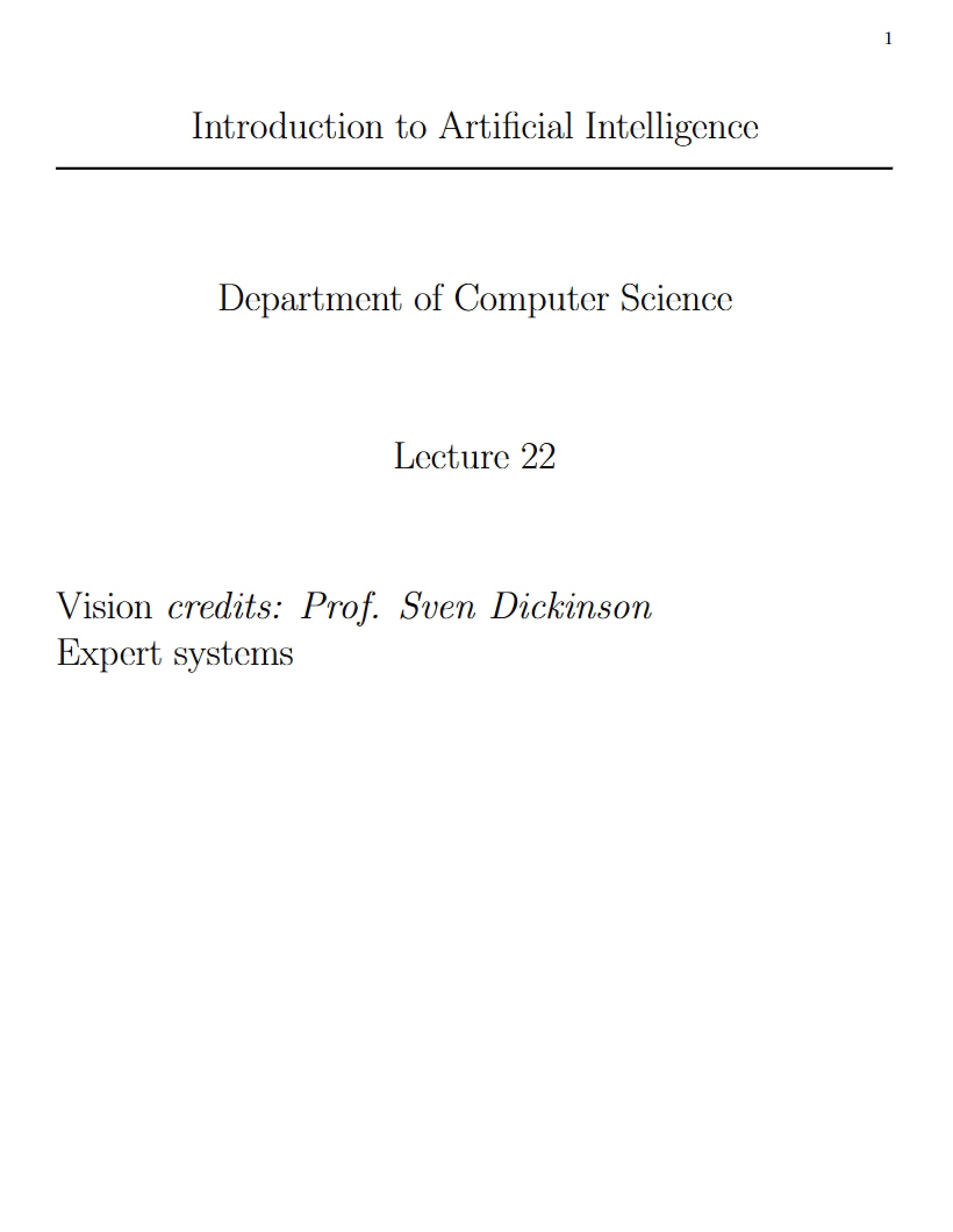 Twenty-Second Lecture