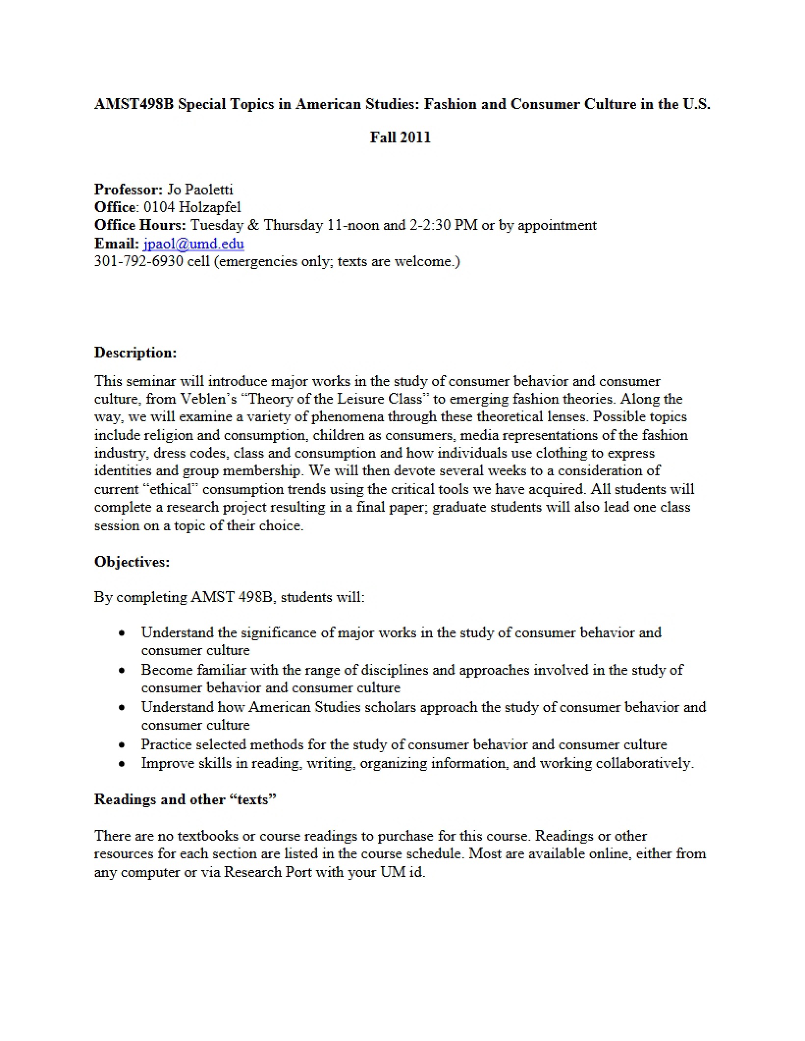 Syllabus for AMST 498B