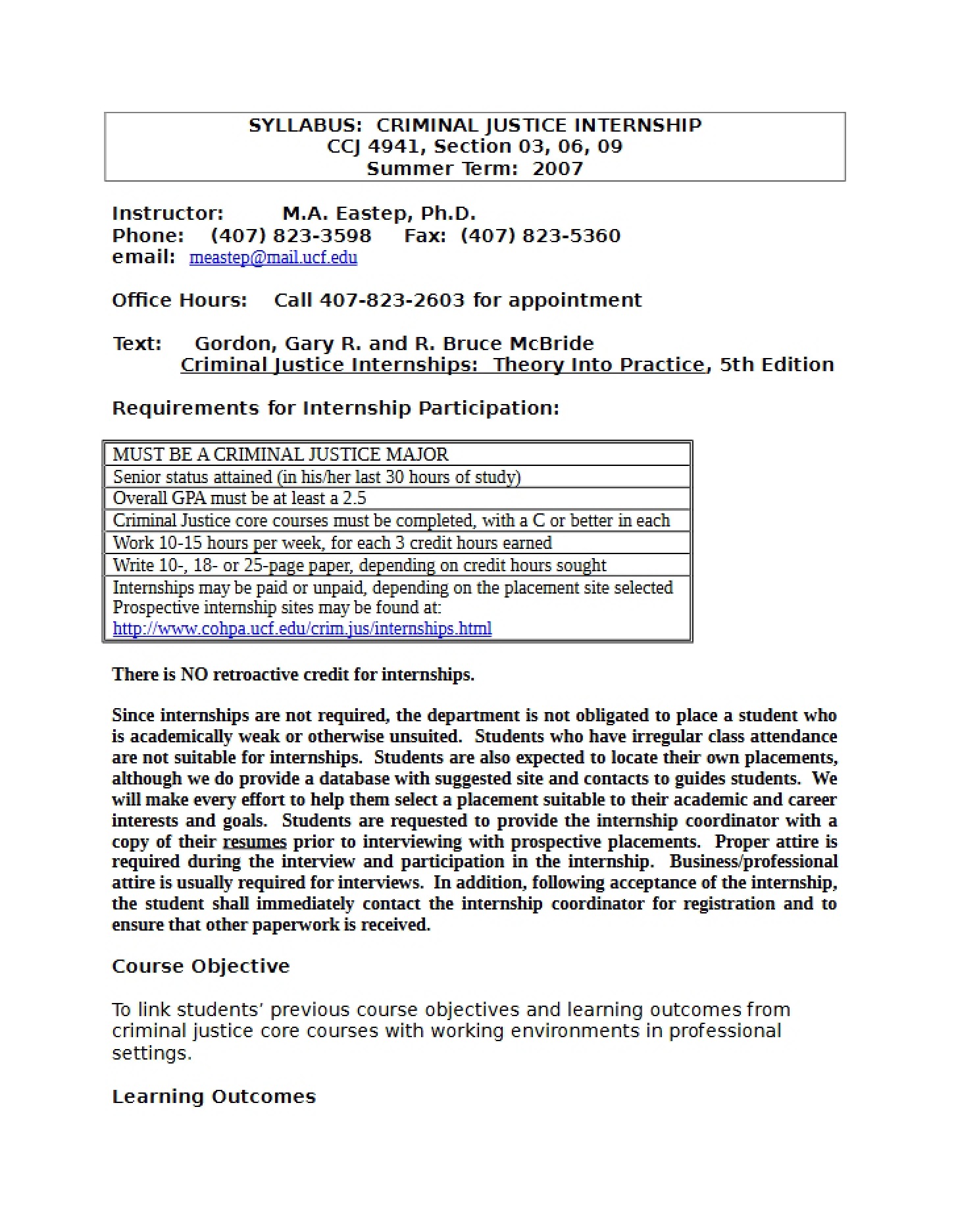 Course Syllabus