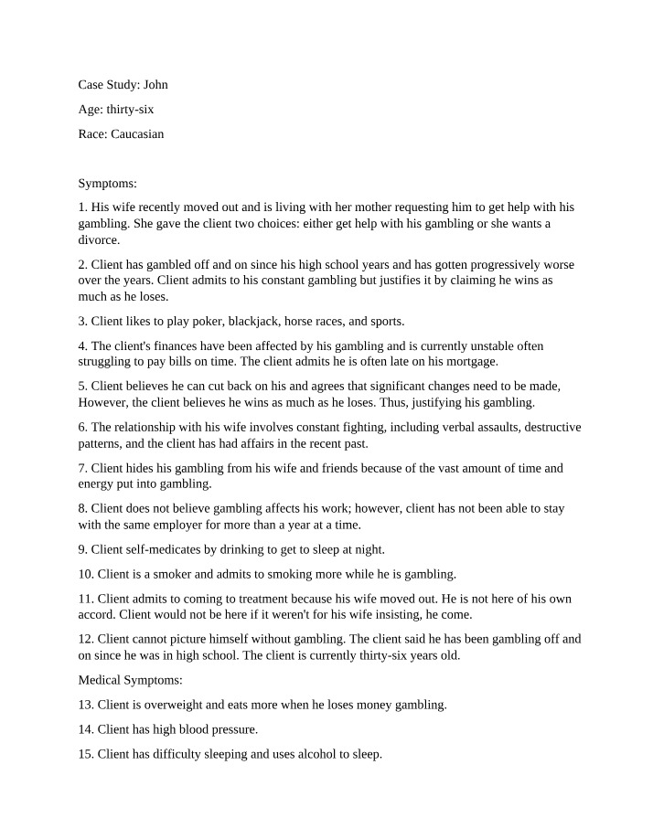 John - A Case Study