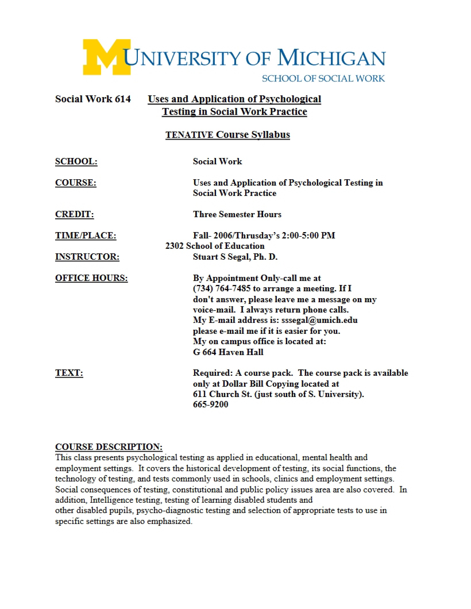 Class Plan