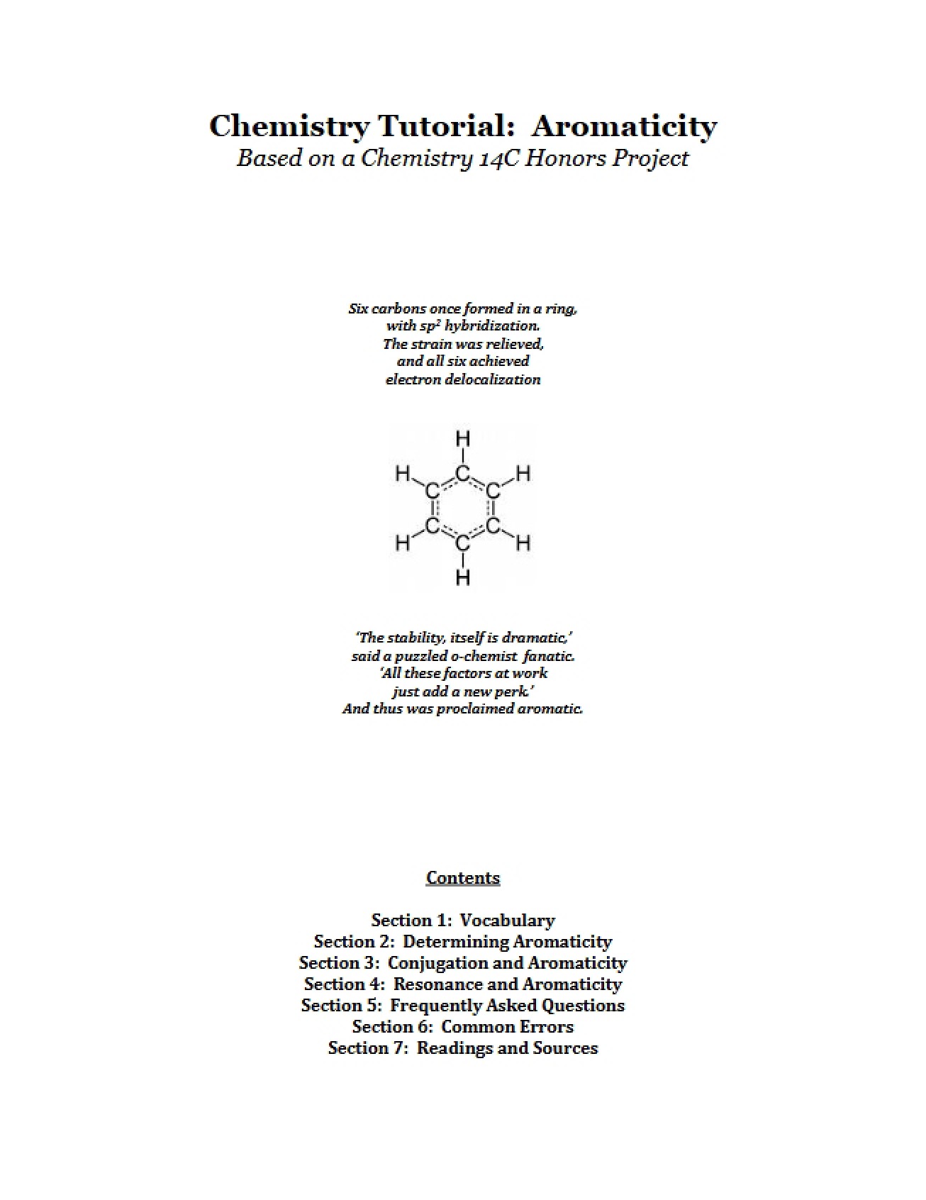 Guide to Aromaticity