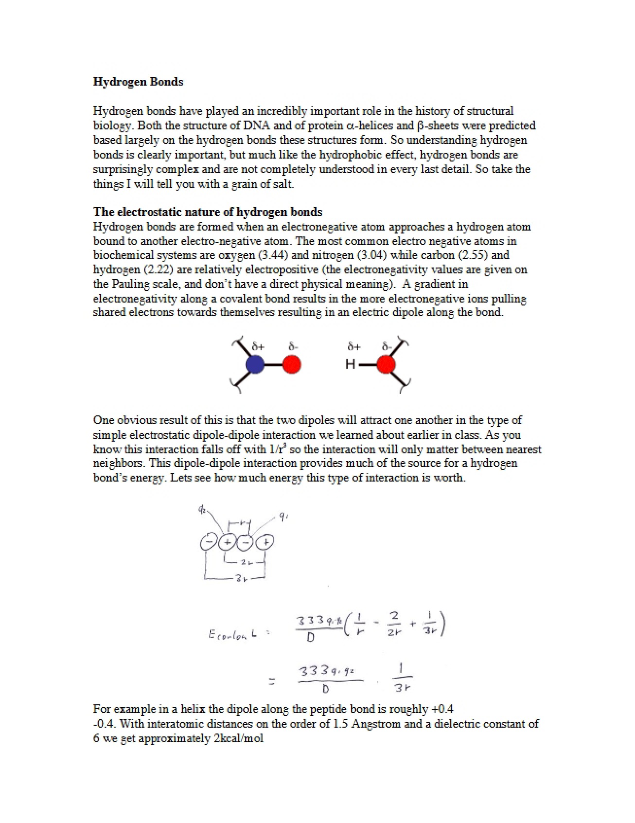Bonds of Hydrogen