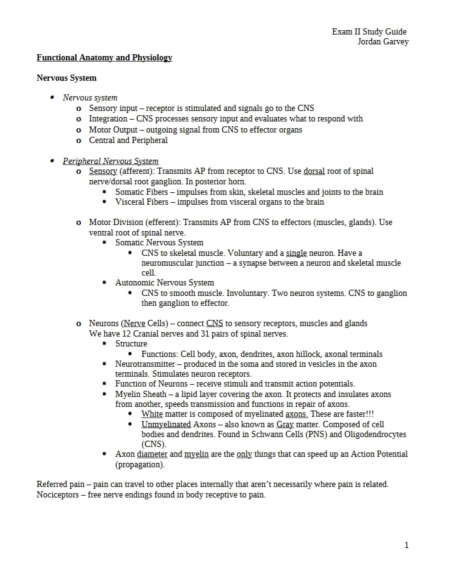 Physiology and Functional Anatomy