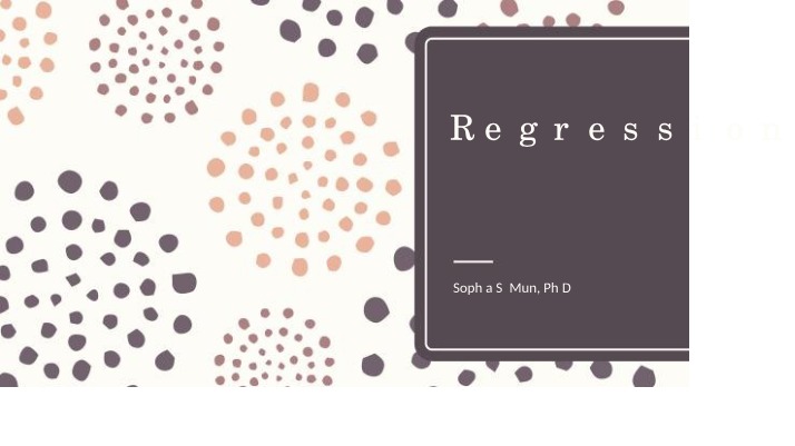 Weeks 6 & 7 - Regression