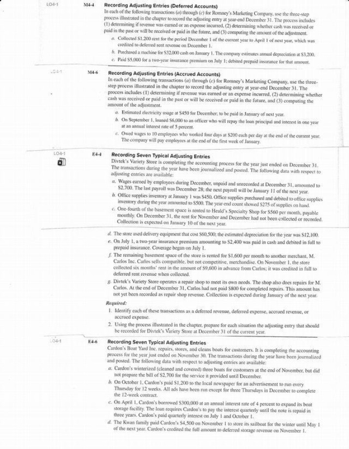 Adjusting Entries Study Guide for College Accounting