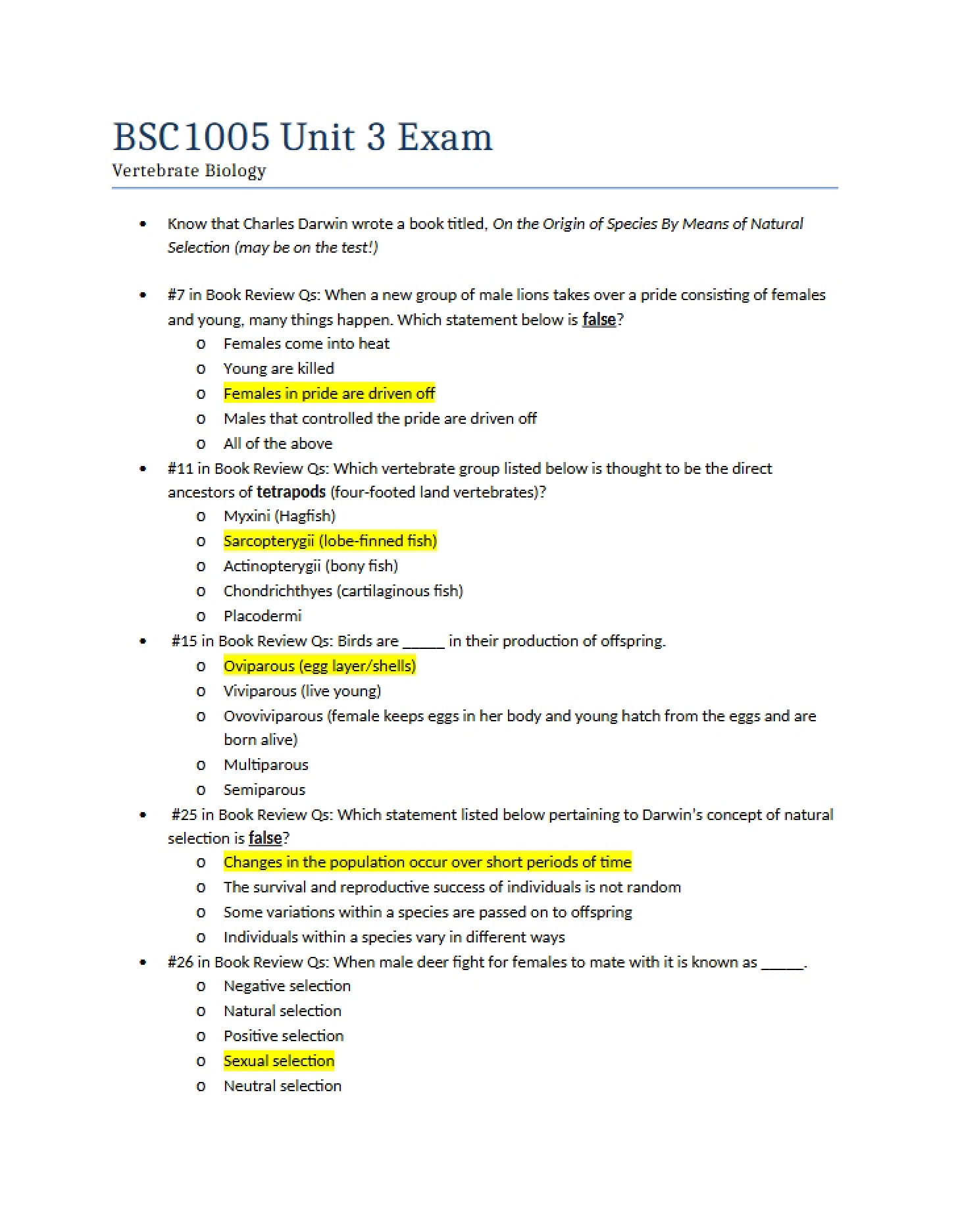 Third Major Assessment