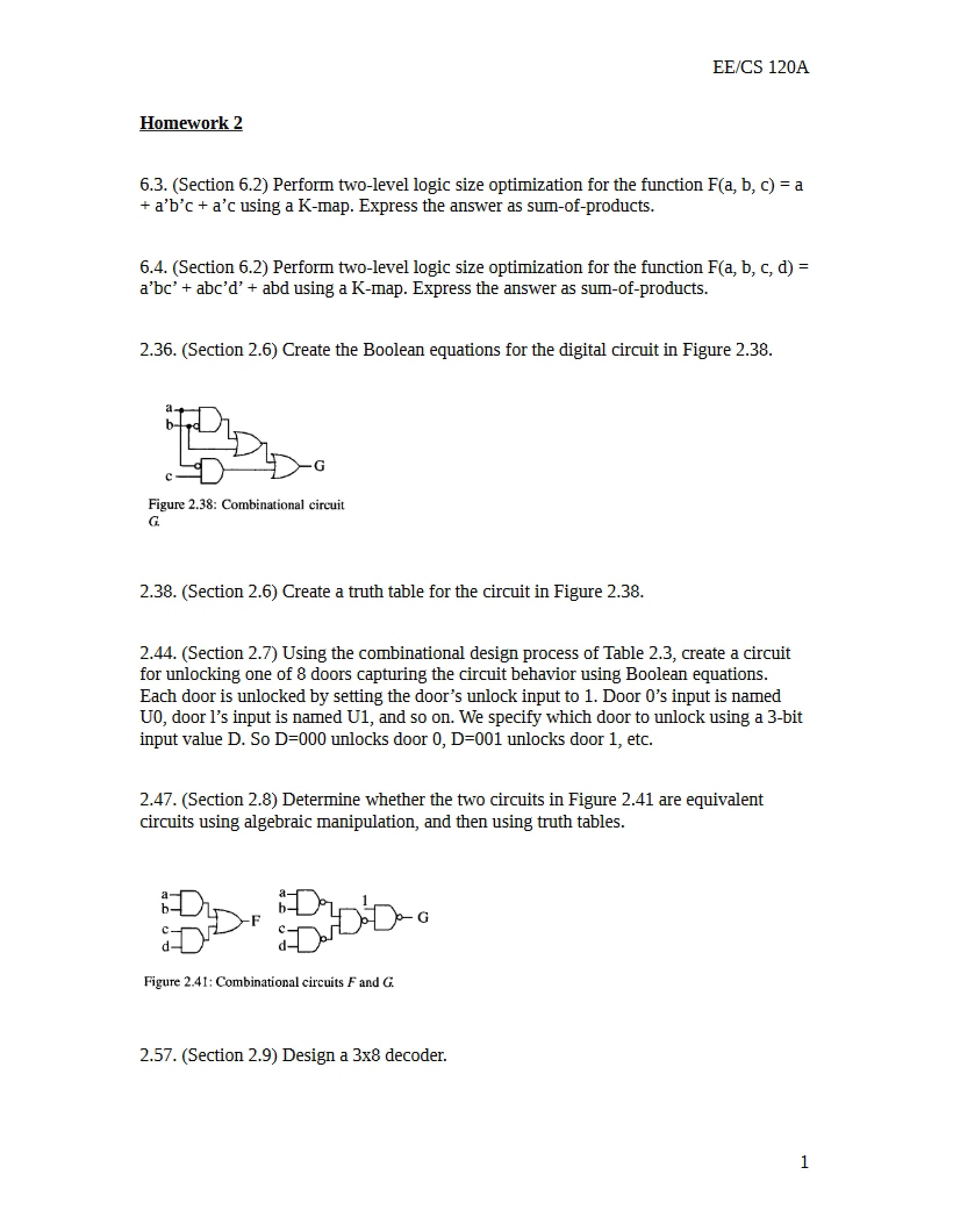 Logic Design Homework 2