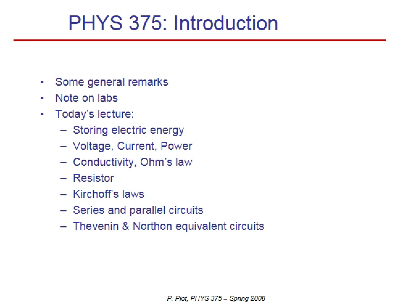 Electronics Lab Lecture Notes