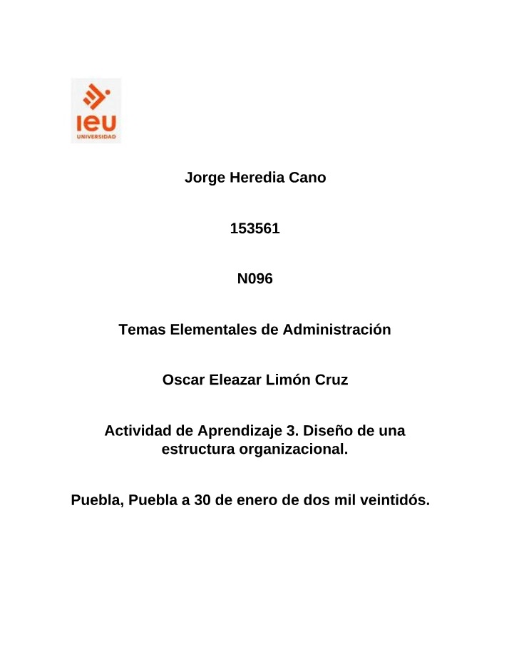 Diseño de una Estructura Organizacional - Temas Elementales de Administración