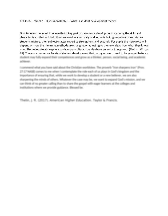Student Development Theory - An Overview