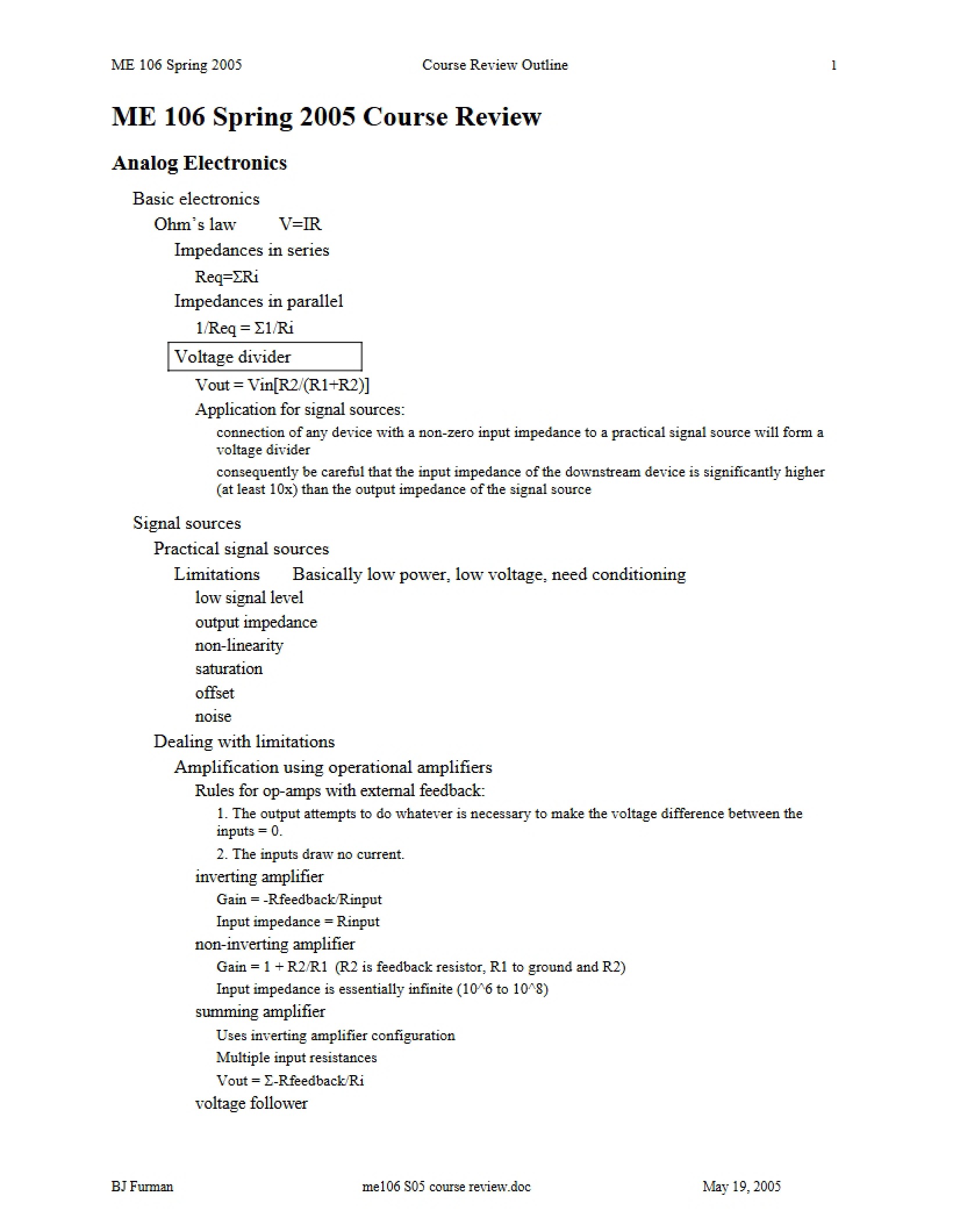 Mechatronics Engineering Review