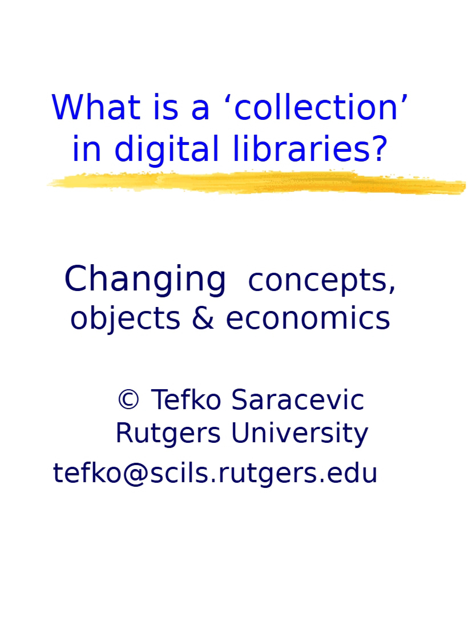 Defining Collections in Digital Libraries