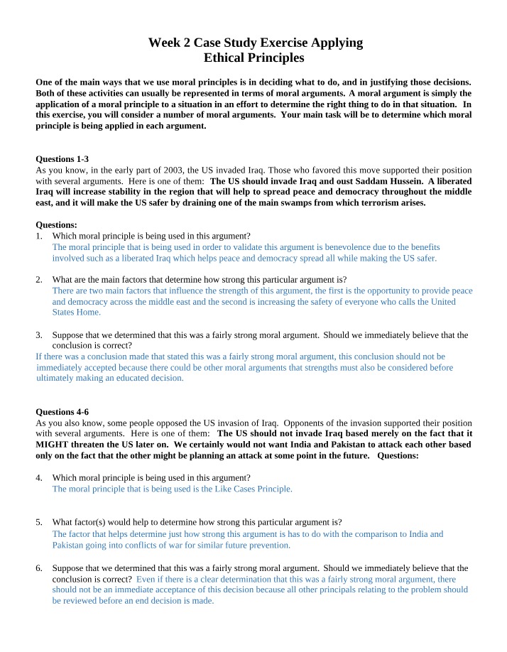 Determining Moral Principles in Ethical Arguments