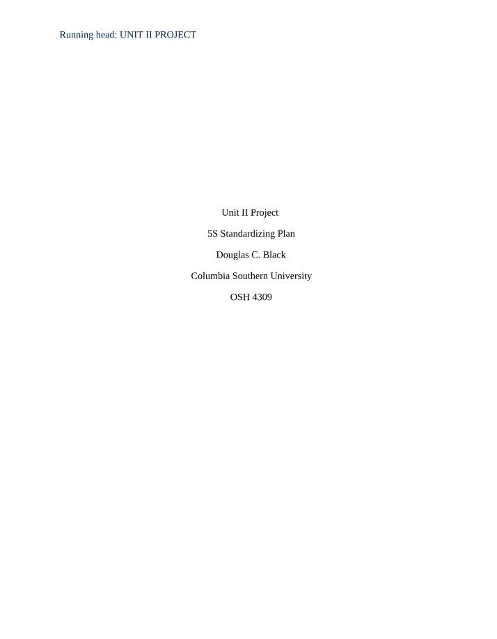 Project - Unit II