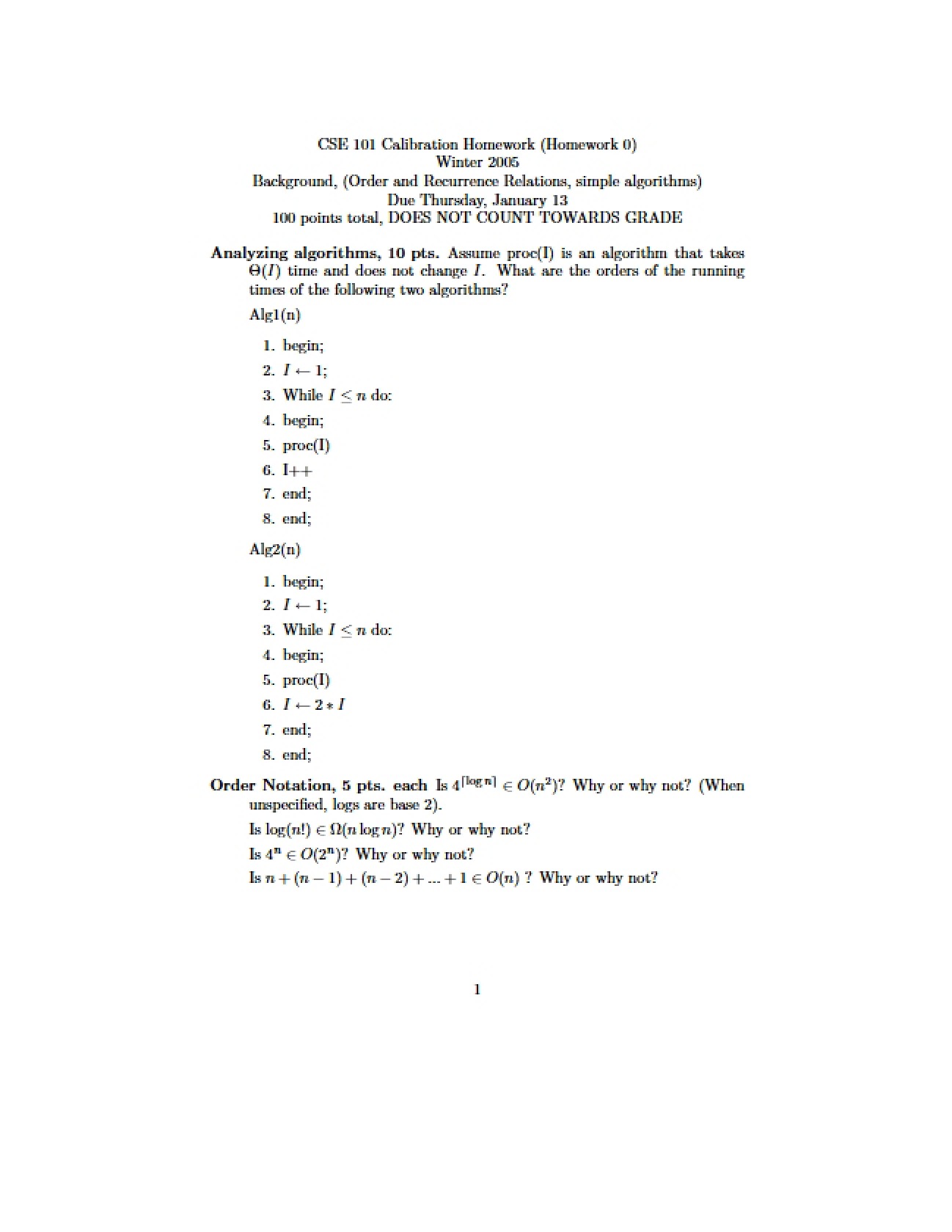 Assignment on Efficiency and Complexity
