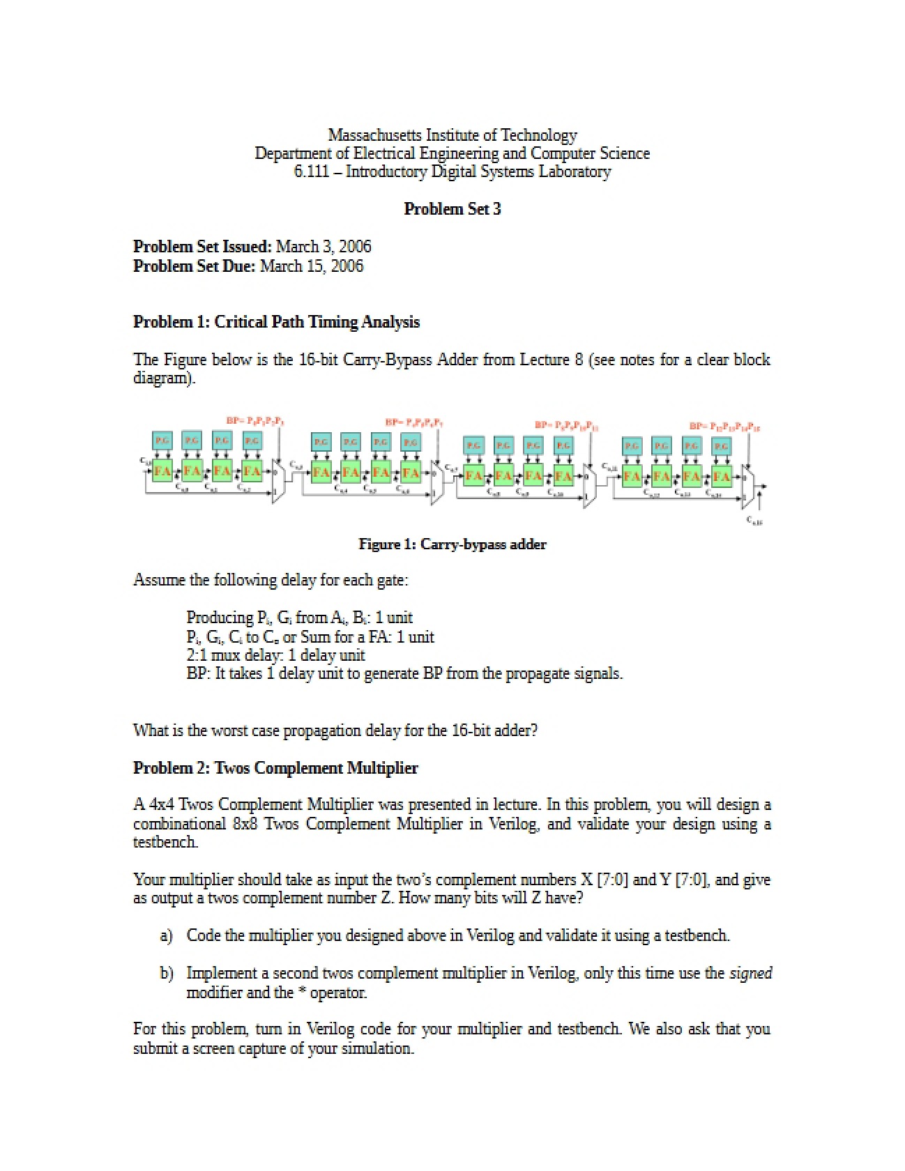 Set of Problems 03