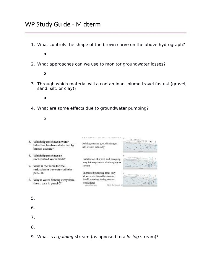WP Study Guide for Midterm 2