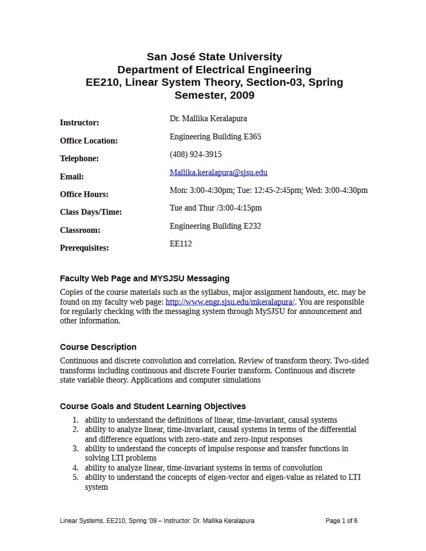 EE 210 Course Syllabus