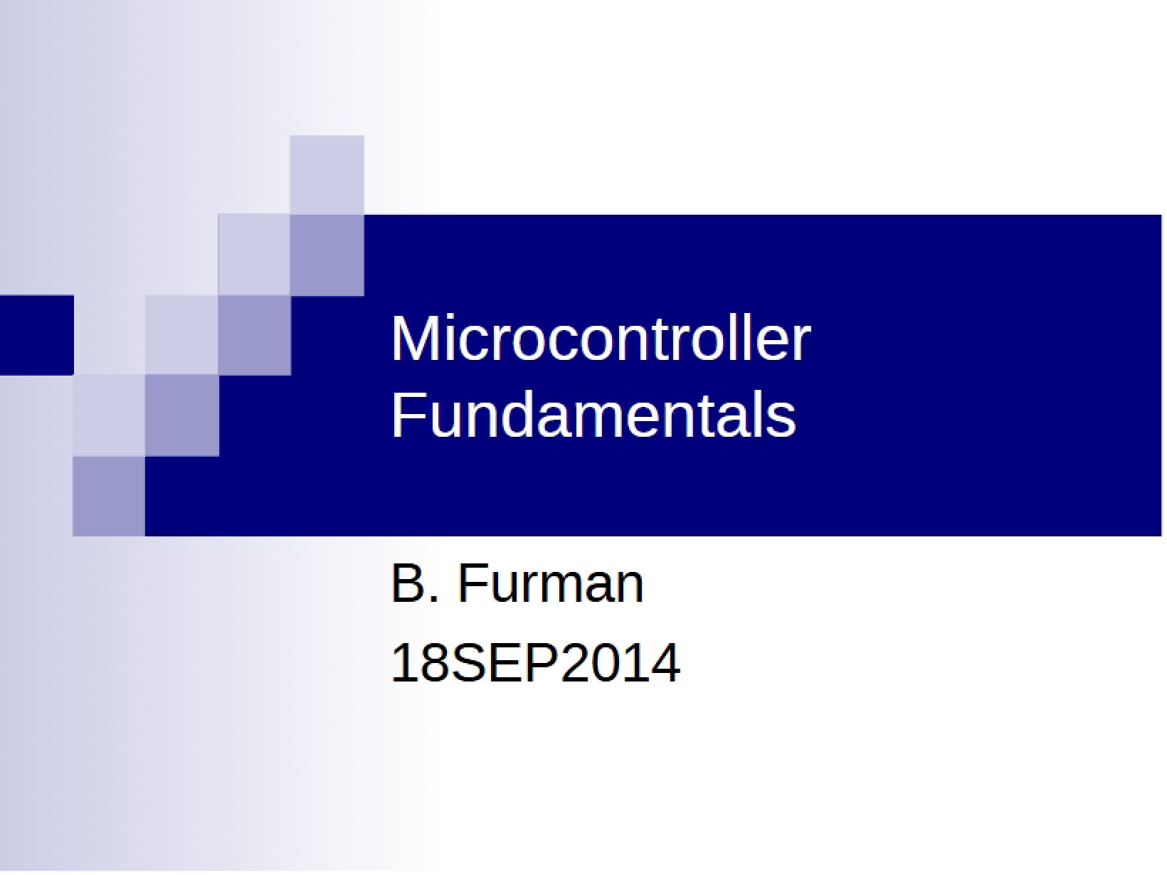 Fundamental Microcontroller Concepts