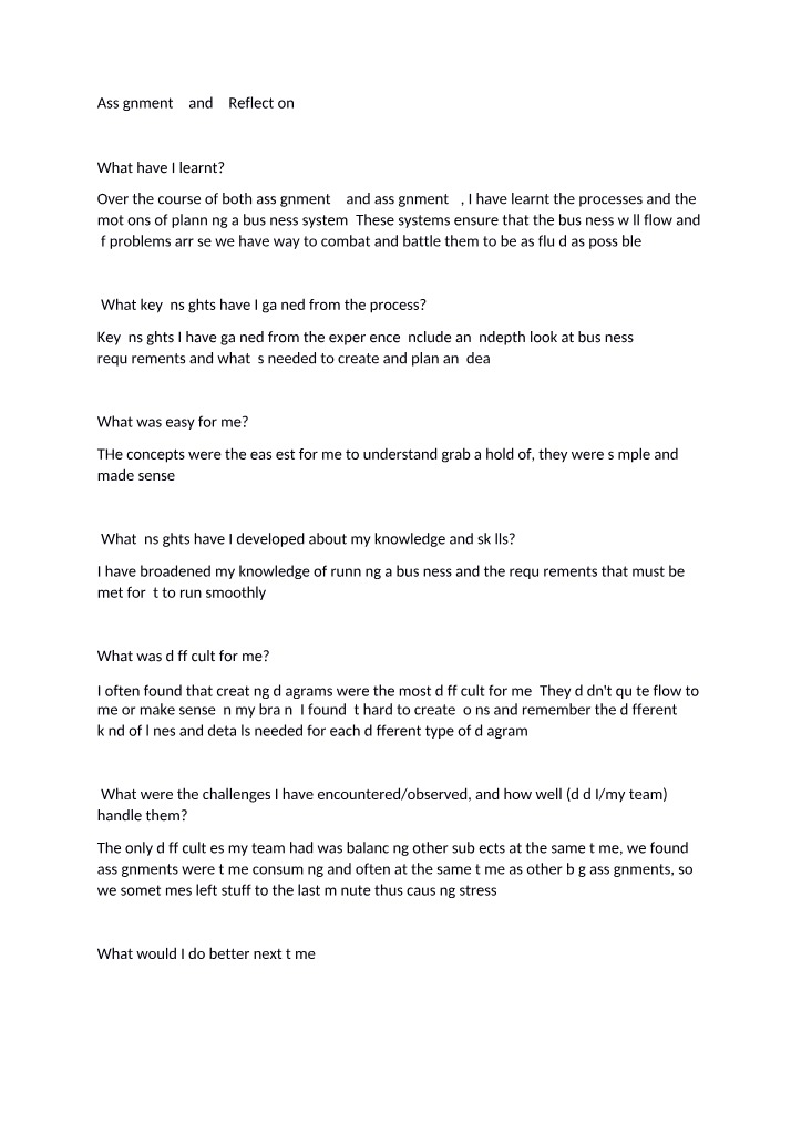 Reflection on Assignments 3 and 4