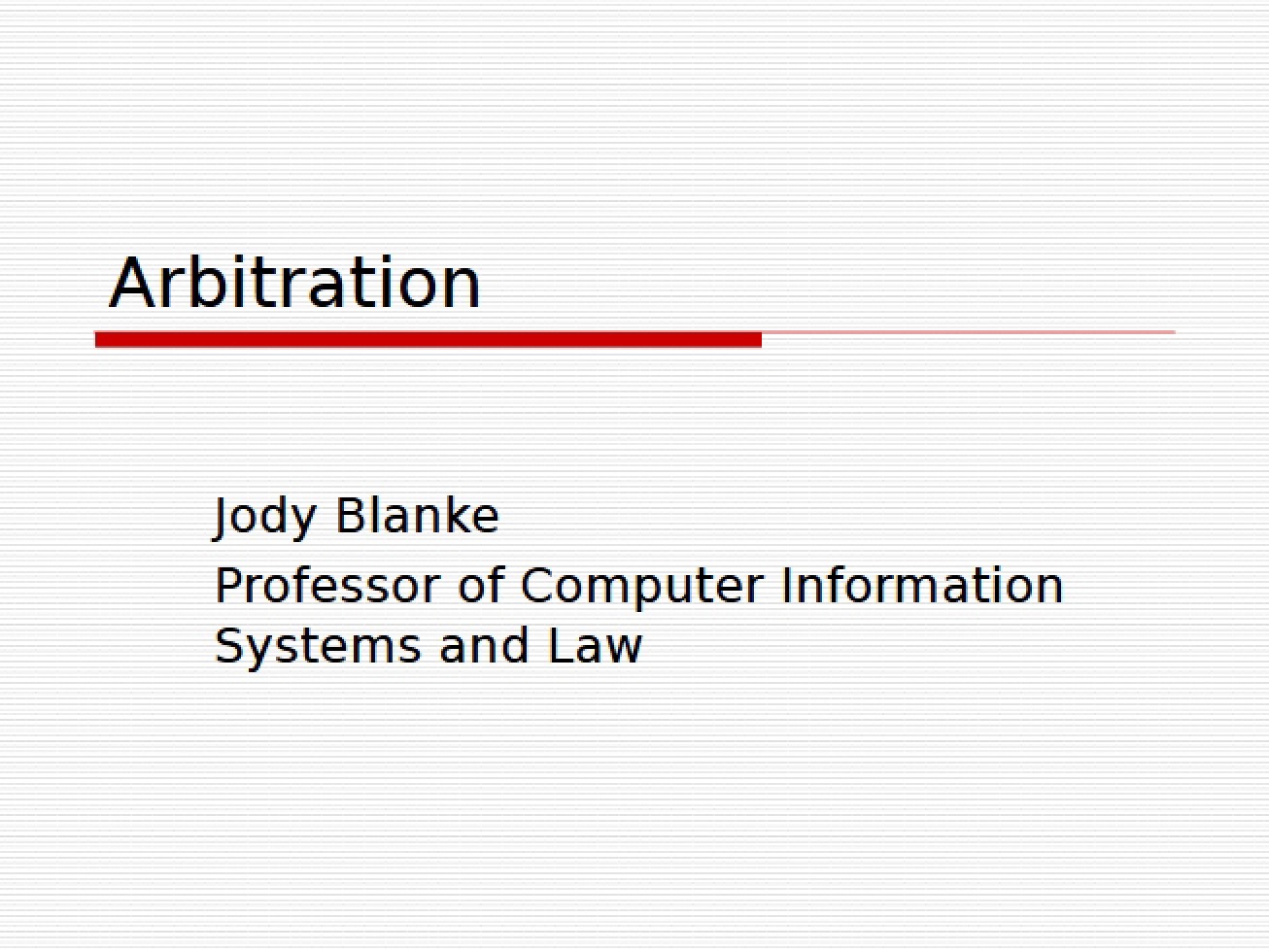 Legal Arbitration