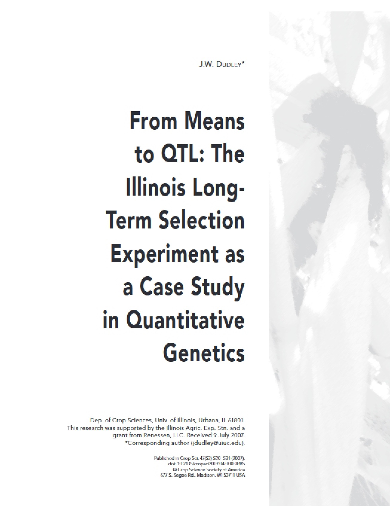 Quantitative Genetics Case Study
