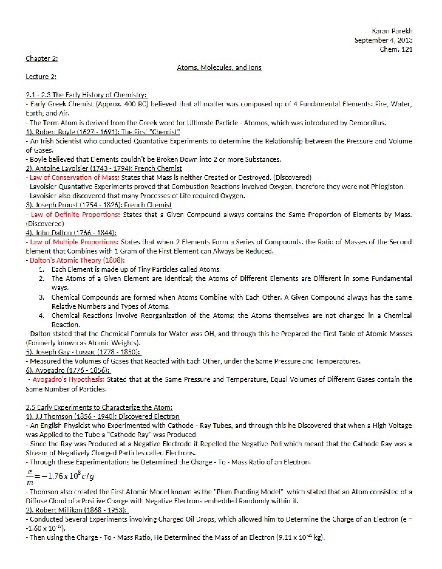 Ions, Molecules, and Atoms