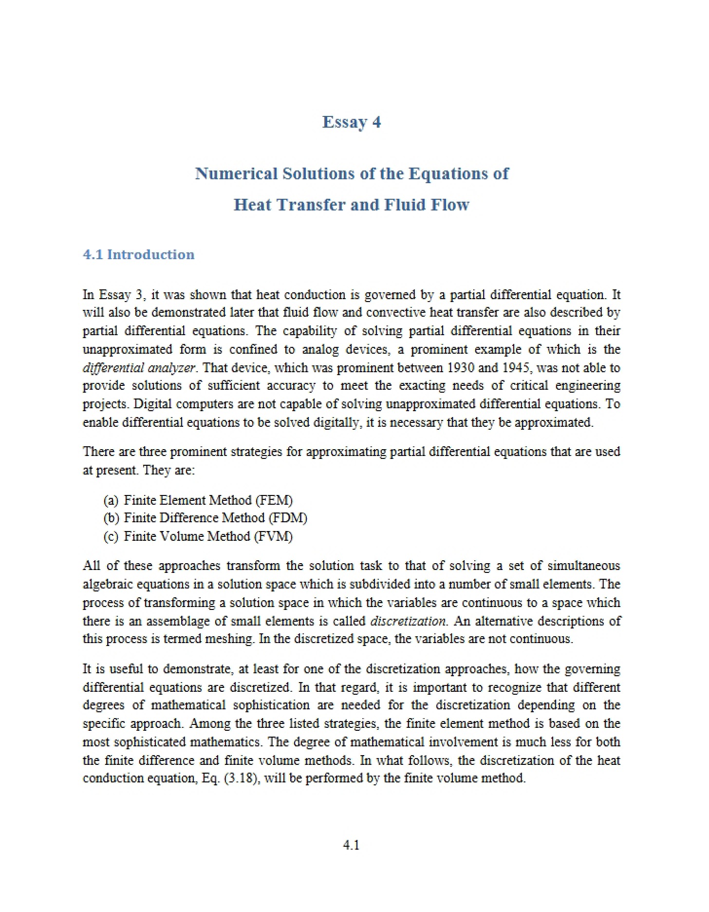 Heat Transfer and Fluid Flow Numerical Solutions