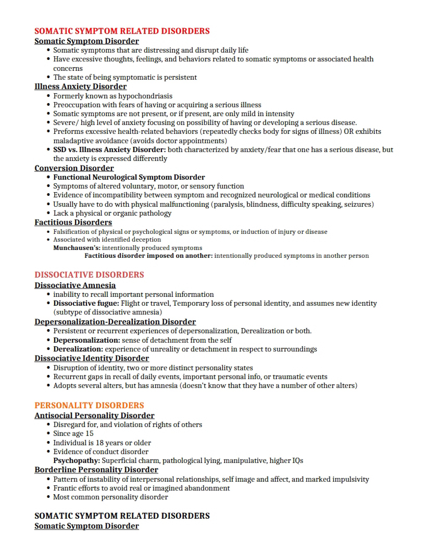 Disorders Related to Somatic Symptoms