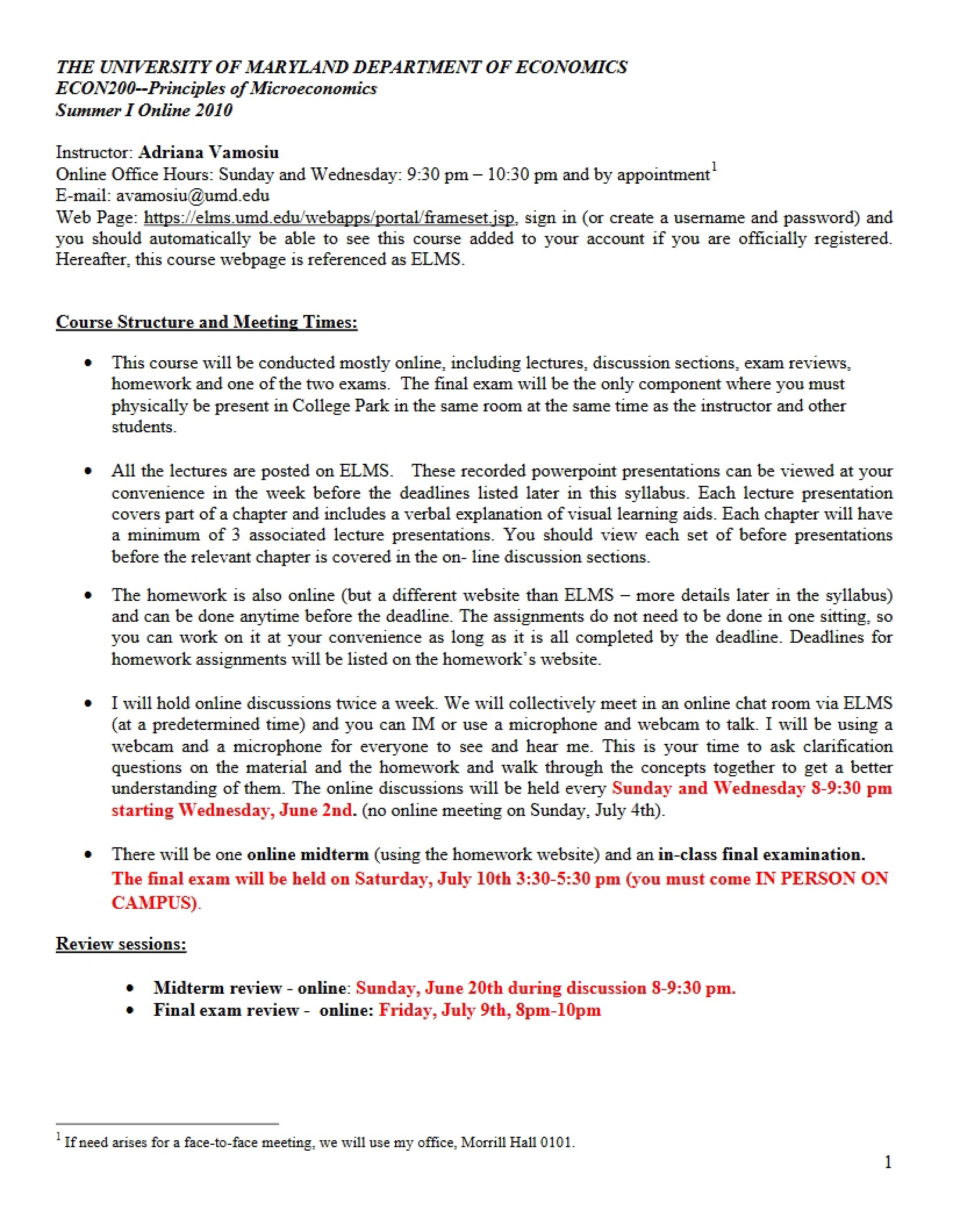 Course Syllabus