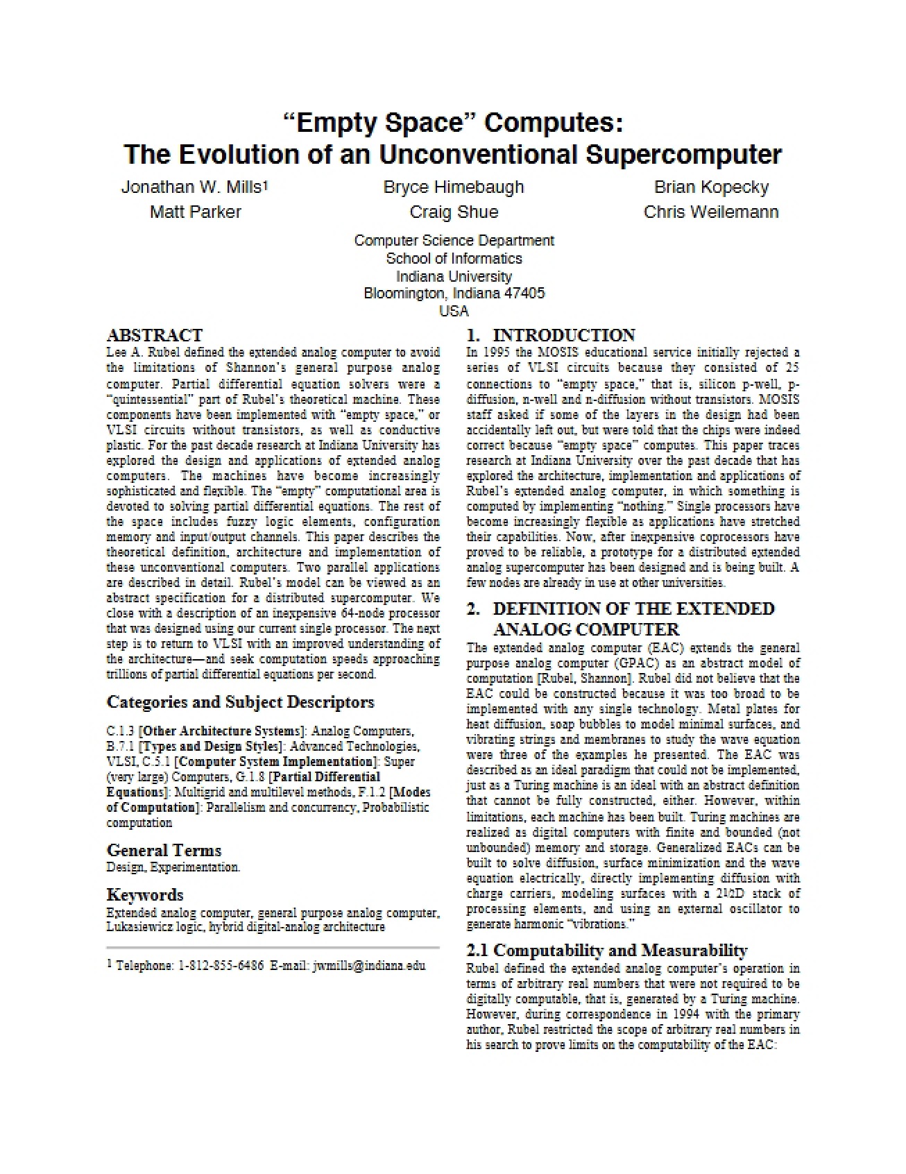 Computations of Empty Space