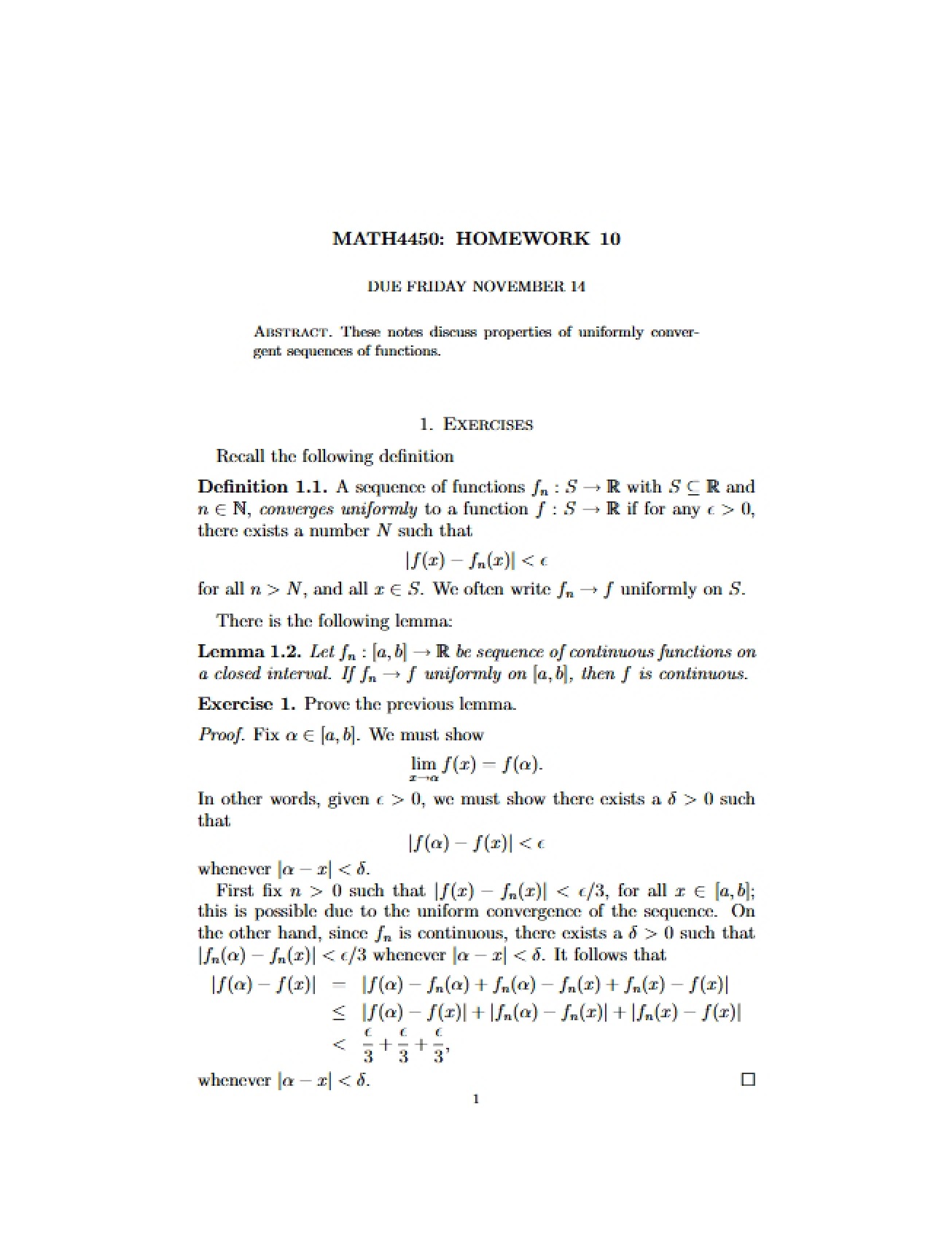 Homework Assignment Ten