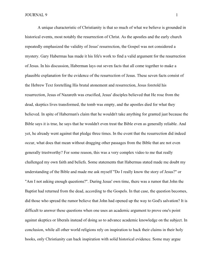 Journal Entry 9