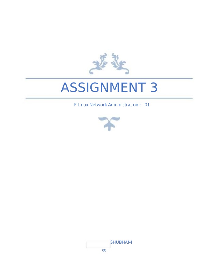 Assignment 3 - Linux Network Administration DHCP Configuration