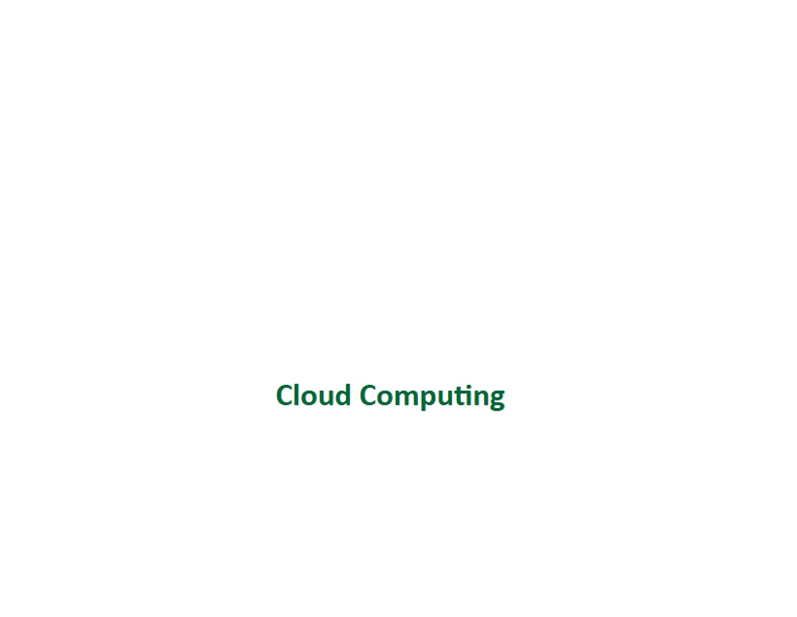 Computing in the Cloud