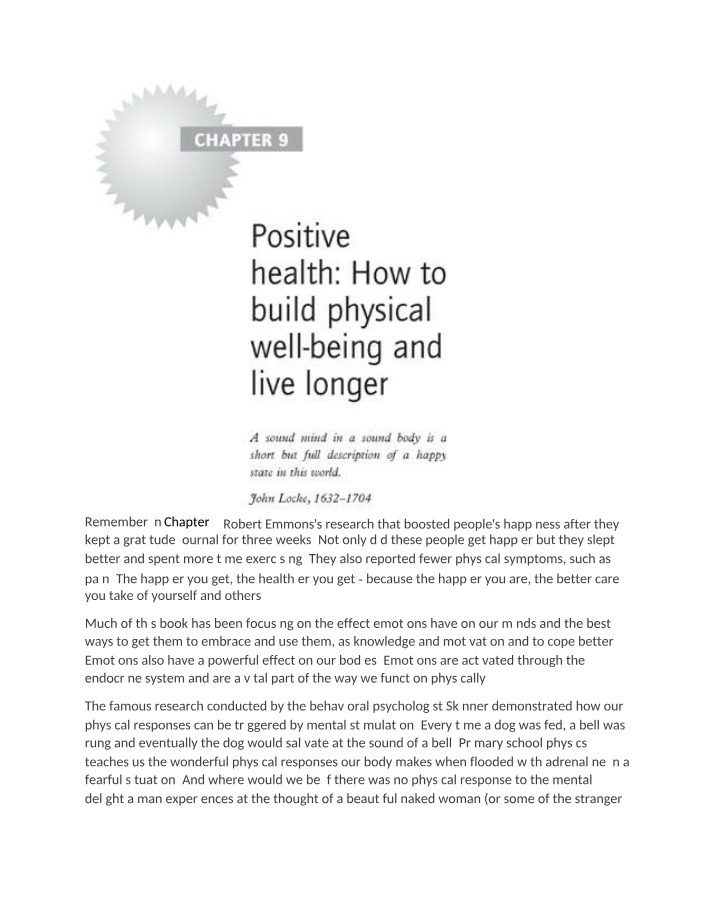 Connection Between Happiness and Physical Health