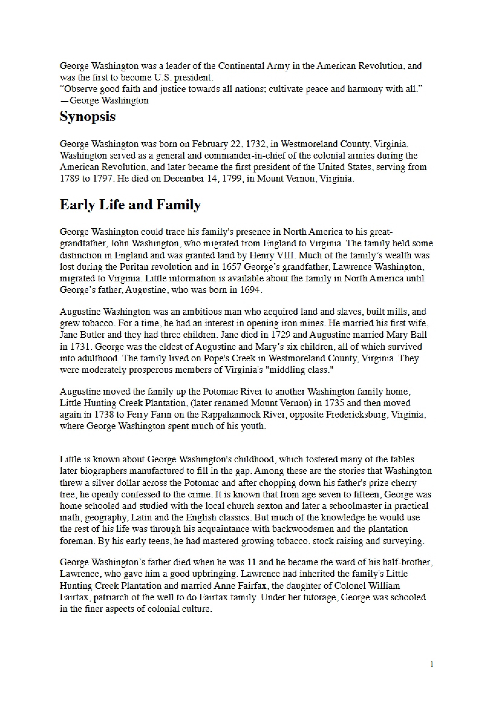 Washington Test File