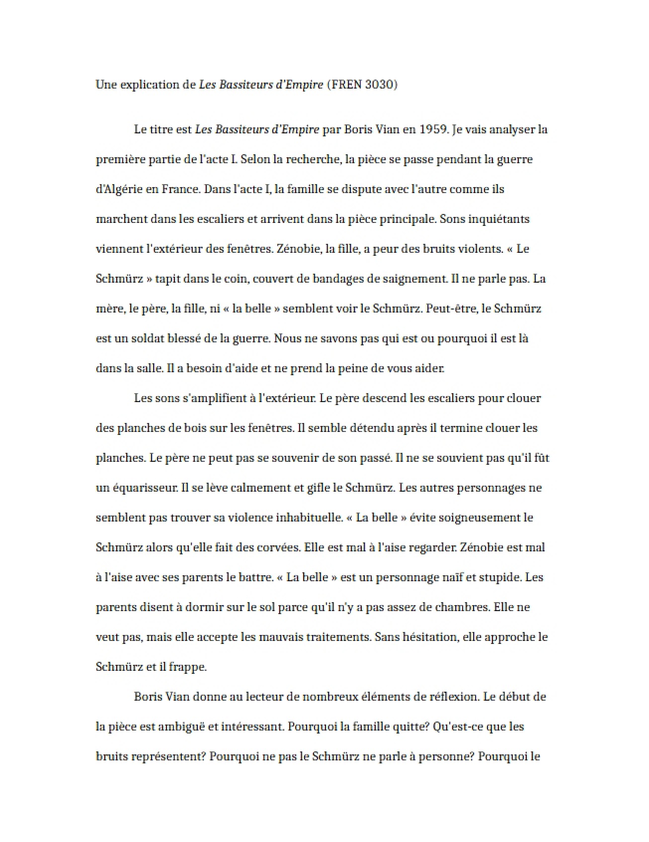 Explication of Les Bâtisseurs d'Empire