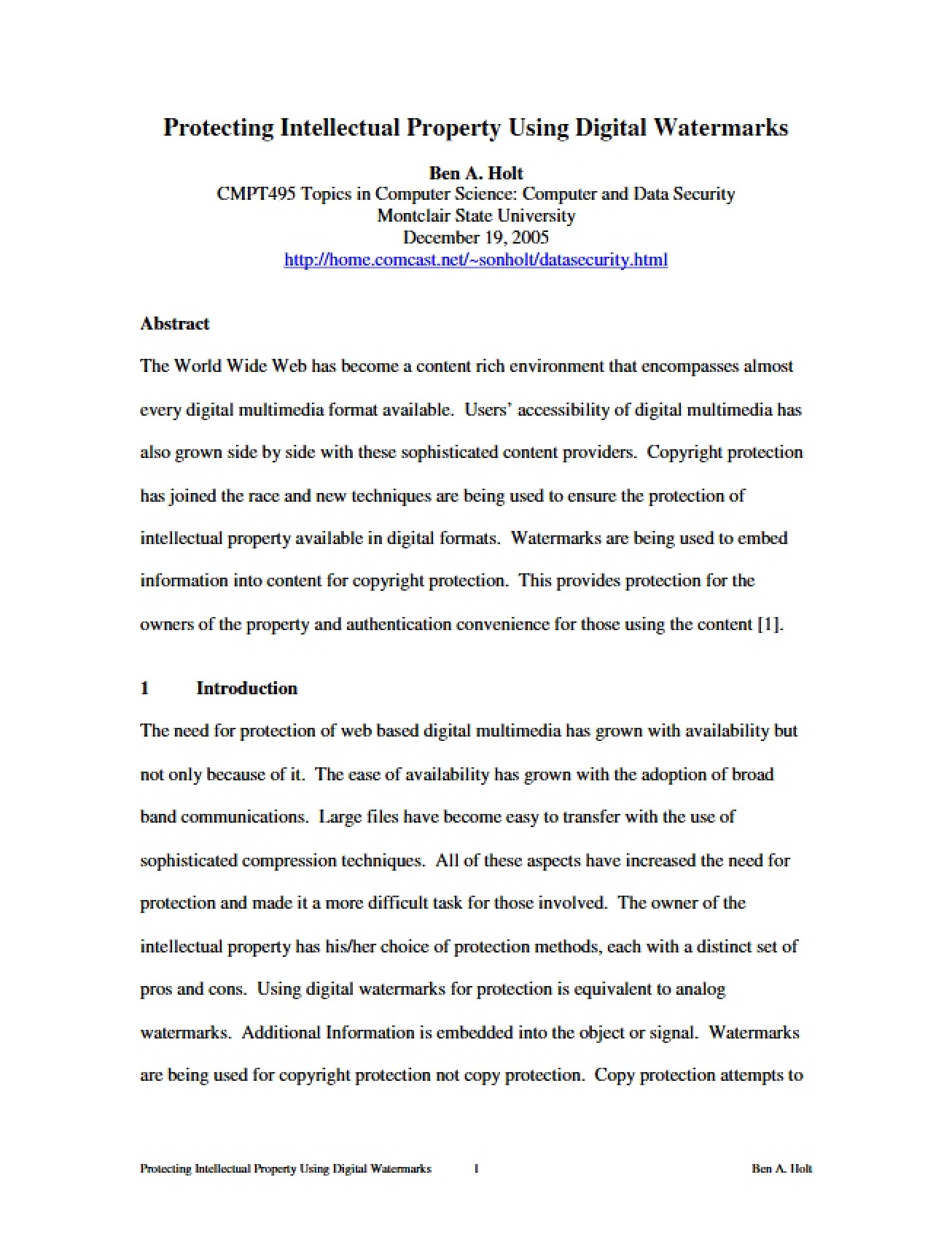 Digital Watermarks for IP Protection