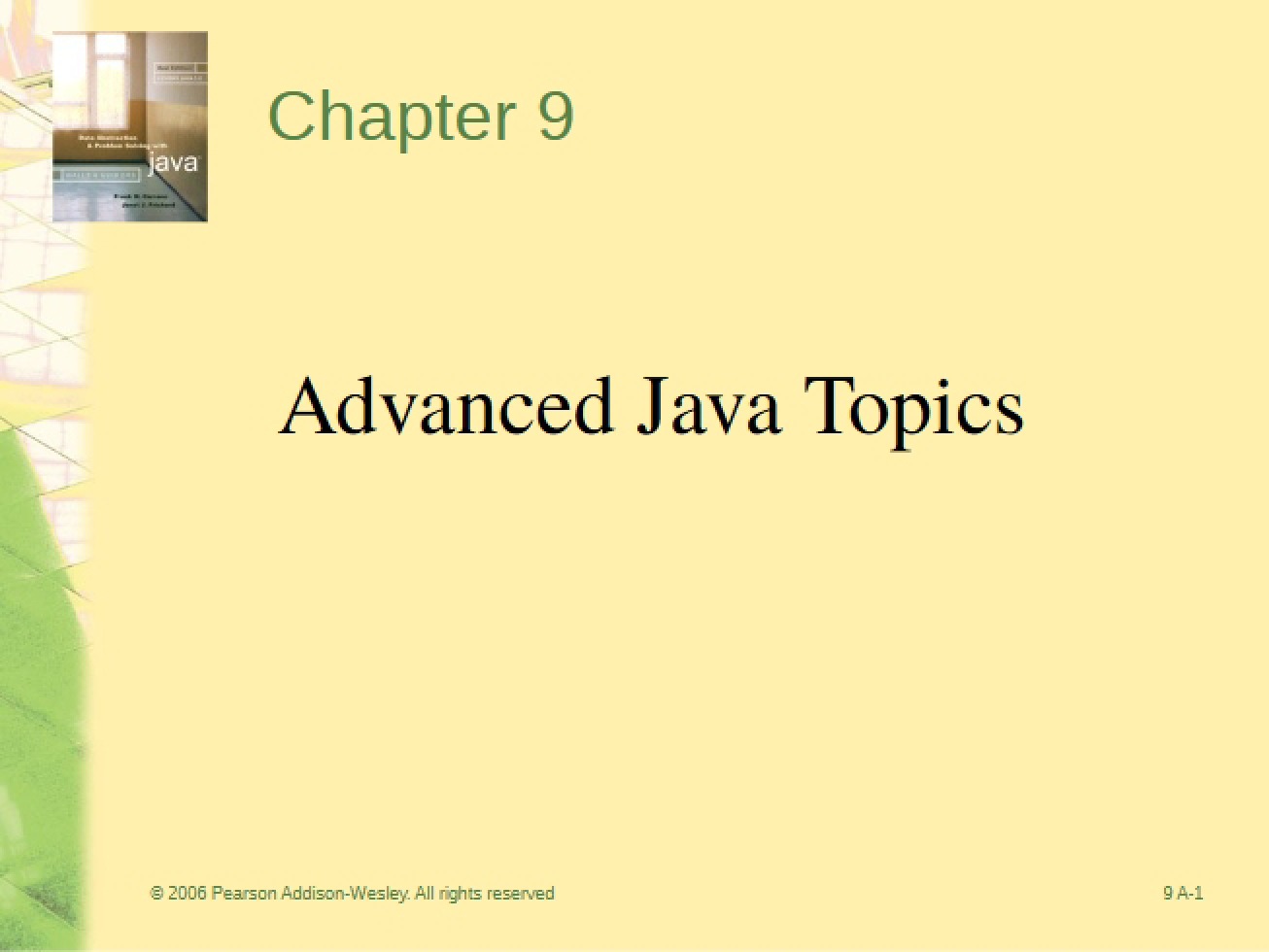 Topics in Advanced Java