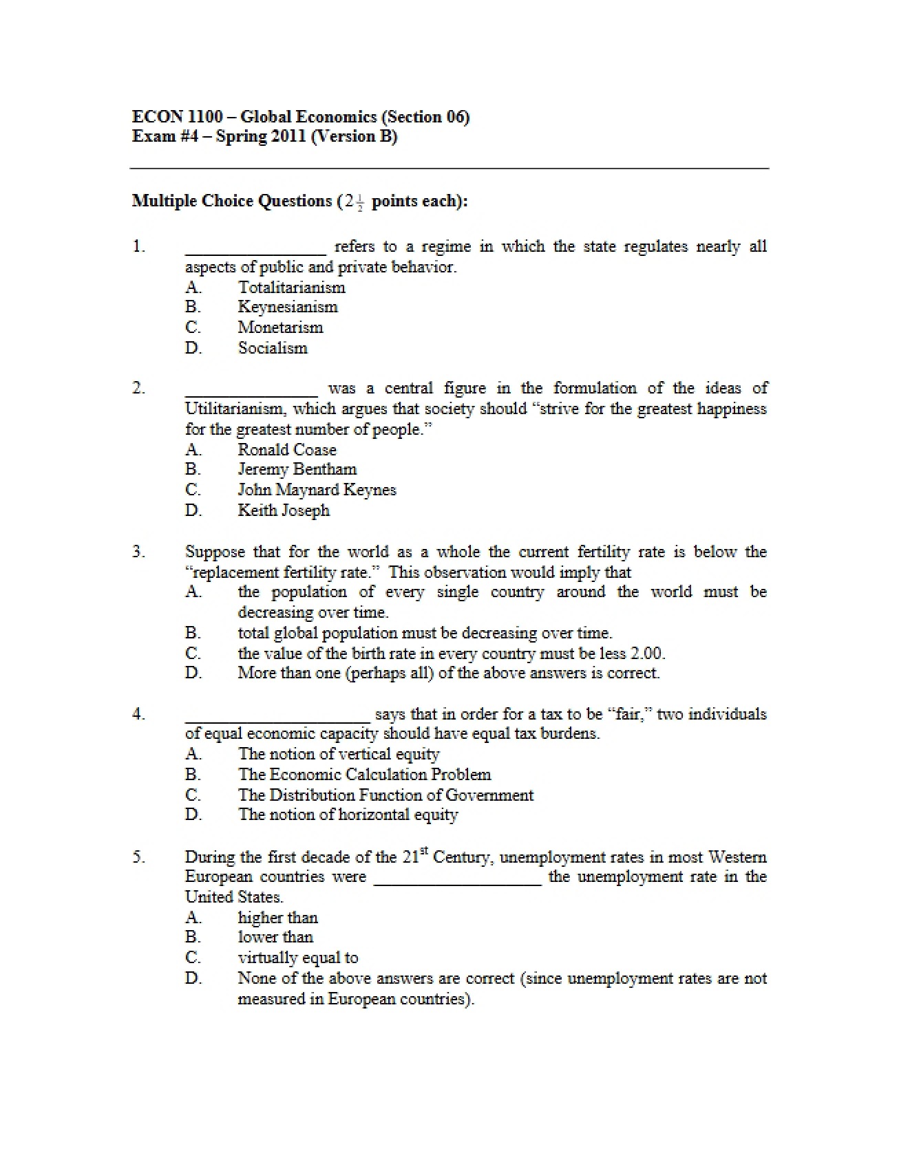 Study Guide Content for Exam 4