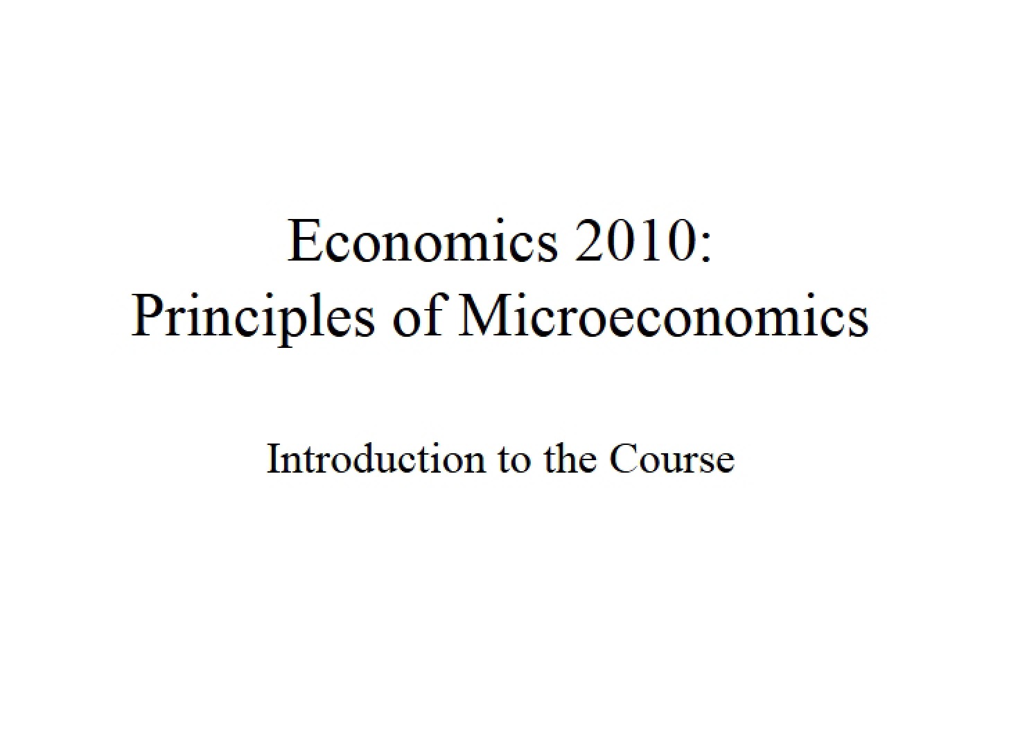 Course Overview and Introduction