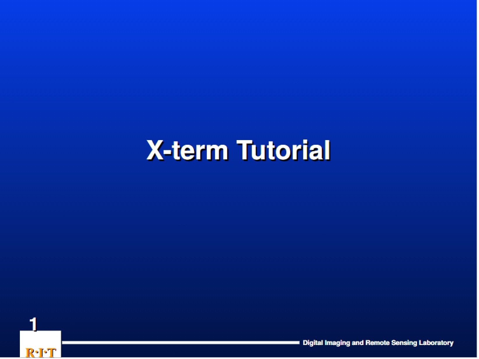 Tutorial for X_term