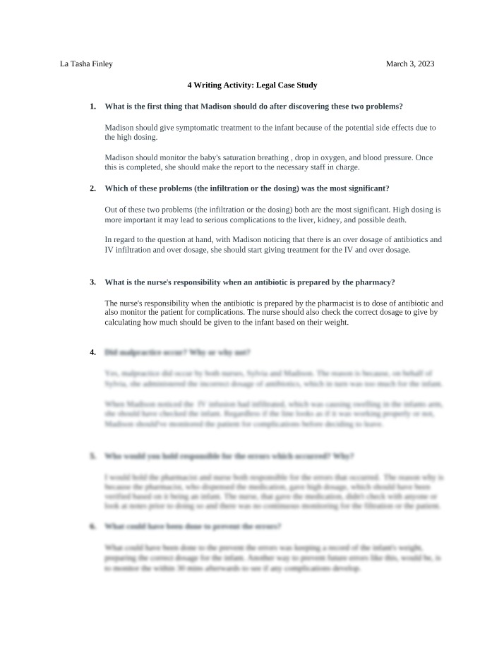 Writing Activity 4 - Legal Case Study